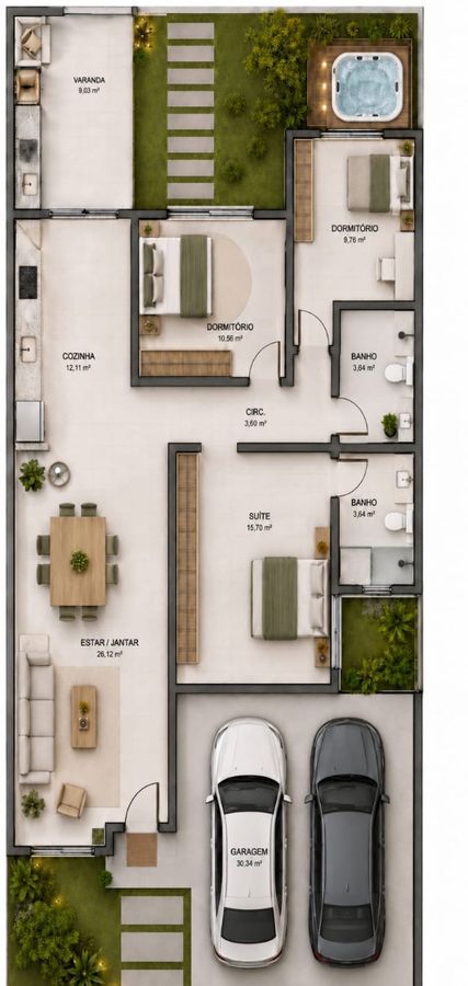 Casa com 3 Dormitórios à Venda, 115 M² - Mirá - Gravataí/Rs — foto 3