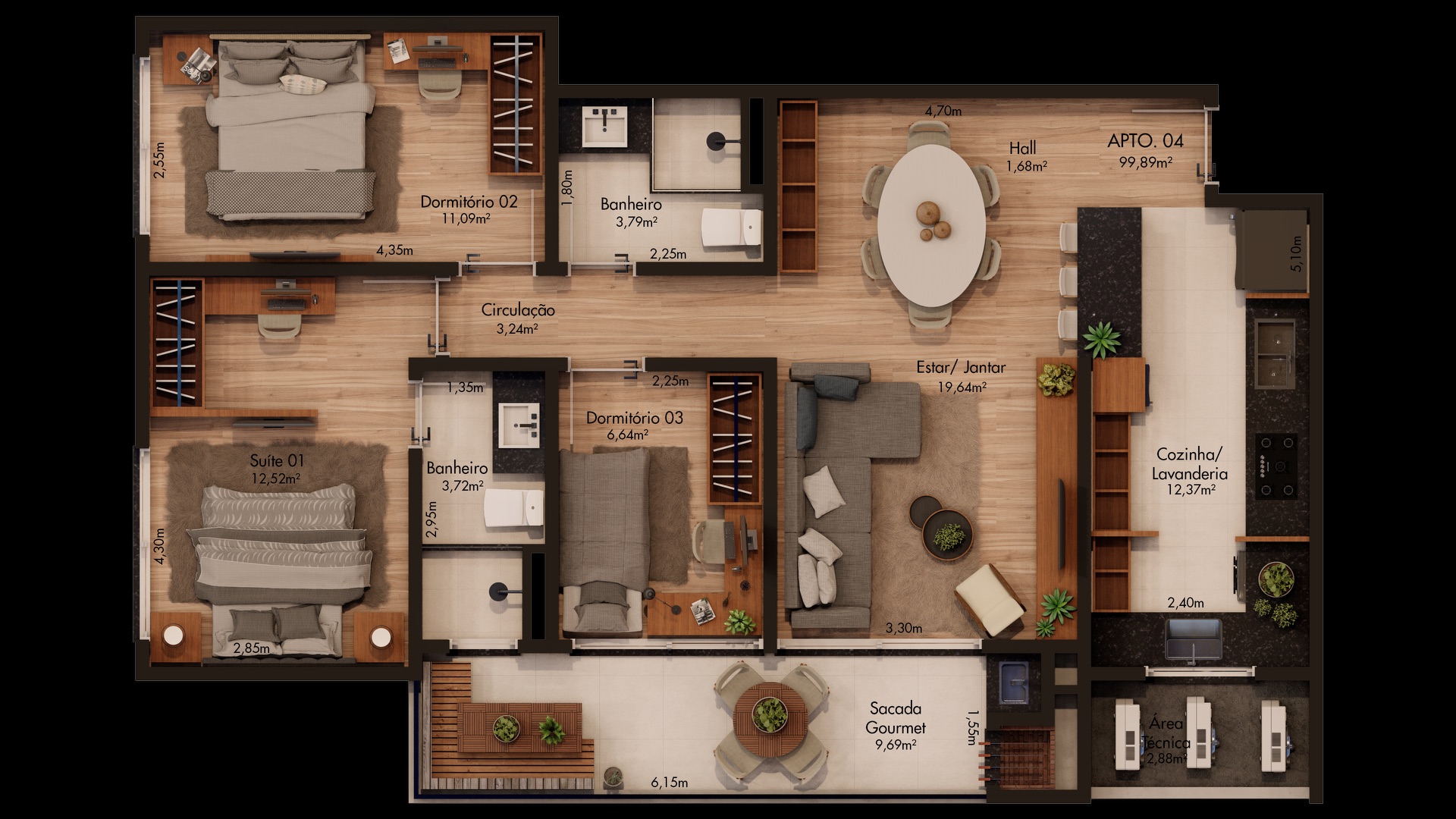 Apartamento 3 dormitórios · 121 m² · Alphaville — foto 10