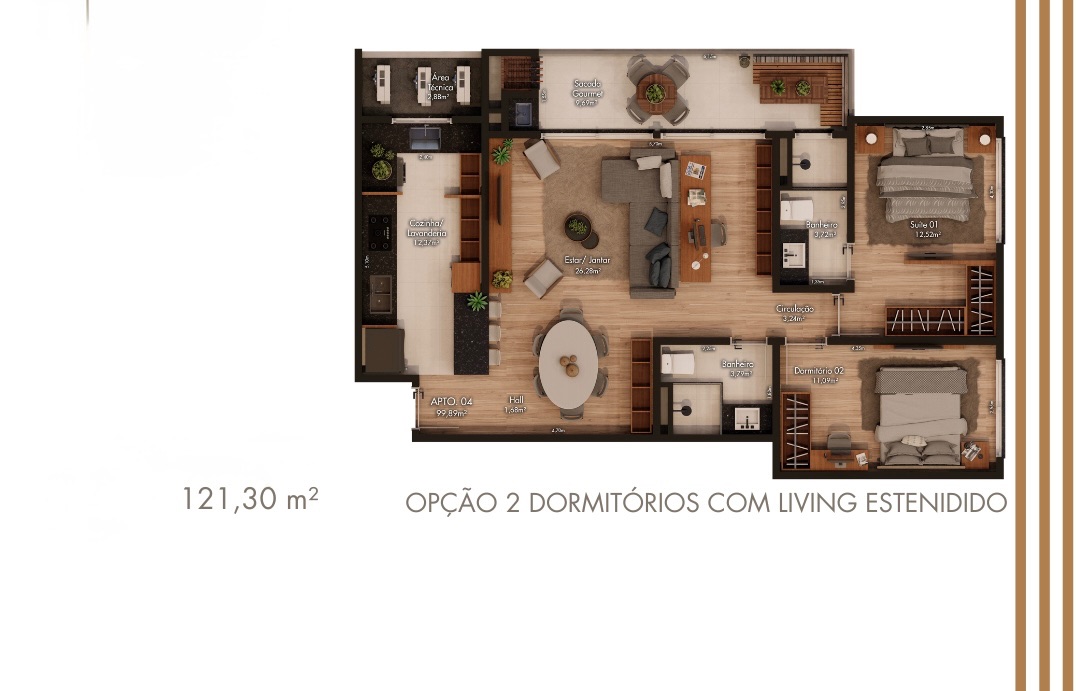 Apartamento 3 dormitórios · 121 m² · Alphaville — foto 11